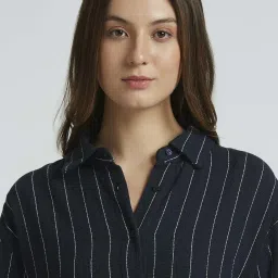 Pepe Jeans Navy Cotton Striped Shirt image 5