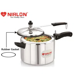 Nirlon Silver Aluminum Others Alu_Supreme Cooker 5LTR INLID image 5