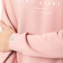 Rare Rabbit Pink Cotton Regular Fit Graphic Sweatshirt image 5