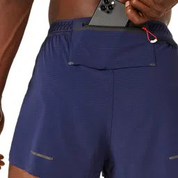 Asics Navy Regular Fit Texture Sports Shorts image 5