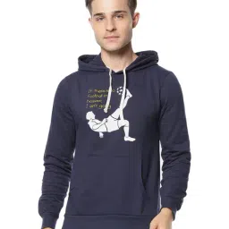 Campus Sutra Blue Hooded Sweatshirt-picture-15