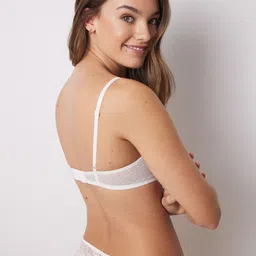 women'secret Floral Lace Bra - Medium Coverage Underwired Heavily Padded image 4