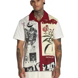 Puma Palais Artisan White Cotton Relaxed Fit Printed Shirt-image-64