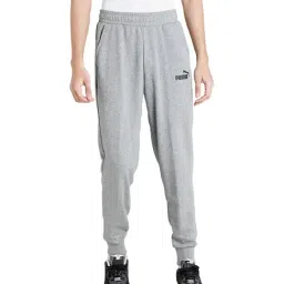 Puma Knitted Grey Essential Cotton Joggers-picture-32