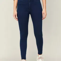 Ginger by Lifestyle Navy Cotton Low Rise Jeans-picture-17