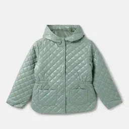 United Colors of Benetton Kids Green Solid Full Sleeves Quilted Jacket-picture-41