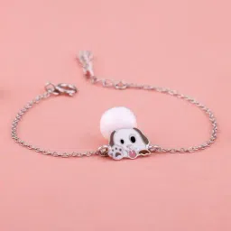 GIVA 92.5 Sterling Silver Hello Puppy Kids Bracelet-image-50