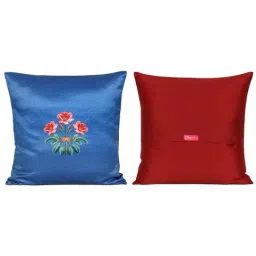India Circus Multicolor Silk Clover Knotty Cushion Covers - Set of 5 image 4