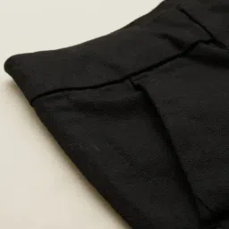 Allen Solly Boys Black Cotton Slim Fit Textured Trousers image 5