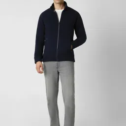 Van Heusen Navy Regular fit Solid Casual Jacket image 5