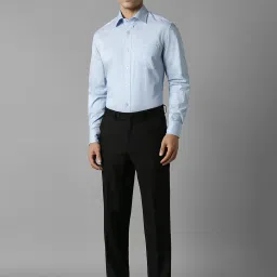 louis philippe Men Blue Classic Fit Print Full Sleeves Formal Shirt image 5