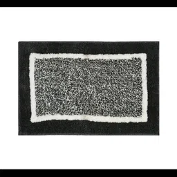 MAA HOME CONCEPT Grey & White Textured Microfiber Anti Skid 1600GSMBathMat image 3
