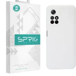 Sprig Liquid Silicone Back Cover for Redmi Note 11T 5G (White)-picture-25