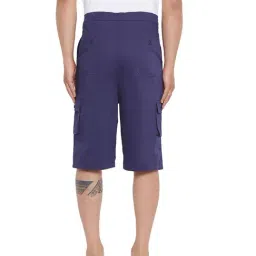 Hypernation Navy Regular Fit Cargo Shorts image 2