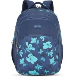 Lavie Sport Cherry Blossom 39L Printed School Backpack with Rain cover for Girls (Navy)-picture-12