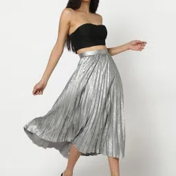 GAP Silver Slim Fit Solid Skirt image 5
