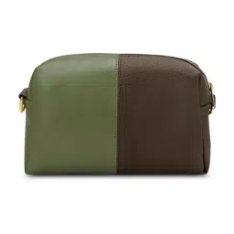 Lavie Tori Dark Olive Color Block Leather Small Cross Body Bag image 2