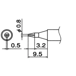 Hakko Soldering Tip T12 Lead Free Solder D Type, T12-D08 image 2