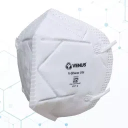 Venus V-Shwas Lite ISI Certified FFP1 Respirator Face Mask in White Color, 24715 (Pack of 15 Piece) image 2