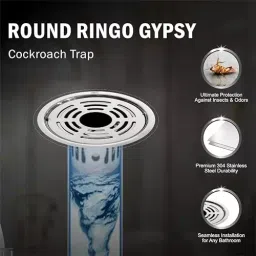 Sanjay Chilly Round Ringo Gypsy Floor Drainer with Cockroach Trap and Pipe Hole Sliver 101 mm, ‎SCCT-RRG-101 image 5