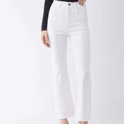 Miss Chase White Bootcut High Rise Clean Look Regular Stretchable Denim Jeans-picture-25
