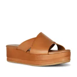 Naturalizer by Bata Women's KIARA Tan Cross Strap Wedges-image-42