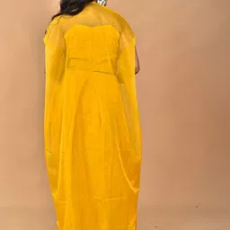 Morchari Embroidered Shoulder Strap Neck Crop Top & Jacket With Skirt Co-Ords image 3