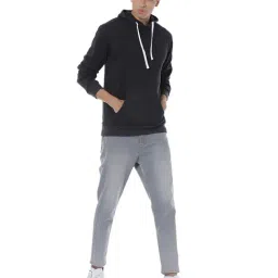 Campus Sutra Black Hooded Sweatshirt image 5