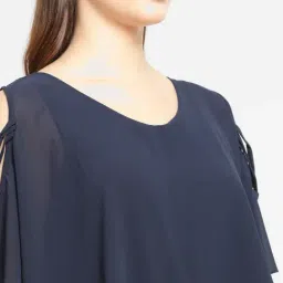 Gipsy Navy Synthetic Comfortable & Relaxed Fit Sleeveless Dress image 5