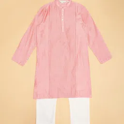 indus route by Pantaloons Boys Striped Mandarin Collar Long Sleeves Kurta With Pyjama image 2