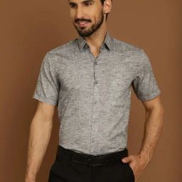 Indian Needle Grey Regular Fit Shirt-picture-49