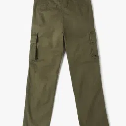 GAP Boys Olive Solid Cargo Pants image 2