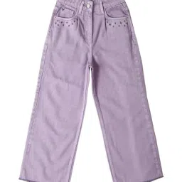 Allen Solly Junior Purple Embroidered Jeans-picture-26