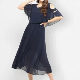 Gipsy Navy Synthetic Comfortable & Relaxed Fit Sleeveless Dress image 4