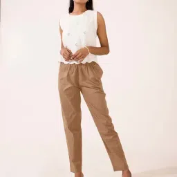 Go Colors! Brown Cotton Mid Rise Pants-picture-20