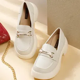 Flat N Heels Women's Beige Casual Loafers-picture-39