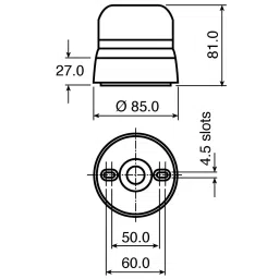 Klaxon Flashguard QBS Series Blue Flashing Beacon, 230 V AC, Surface Mount, Xenon Bulb, QBS-0020 image 5