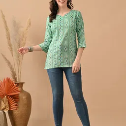 HARIKS Geometric Printed Kurti-image-66