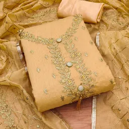 Suha Embellished Unstitched Dress Material-picture-25