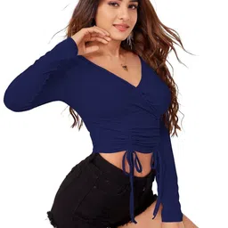 Fashion2wear Crepe Wrap Crop Top-picture-18