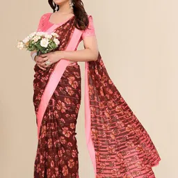 Moda Rapido Floral Printed Saree image 4