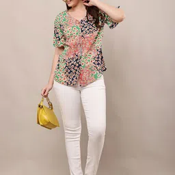 Moda Rapido Floral Print Cotton Top image 4