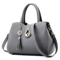 SYGA Women's Elegant Handbag Stylish Crossbody Shoulder Bag with Tassel Charm(Grey)-image-71