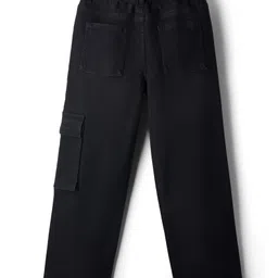 Pine Kids Denim Woven Full Length Washed Jeans With Pocket - Black image 2