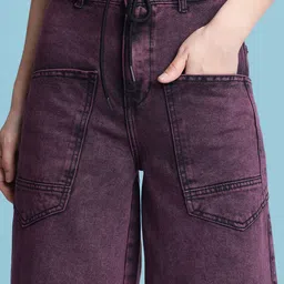 Bene Kleed Women Wide Leg High-Rise Highly Distressed Jeans image 4