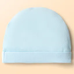 Doodle Poodle Interlock Cotton Knit Caps With Bear Print Pack Of 2 Light Blue - Diameter 9 cm image 3