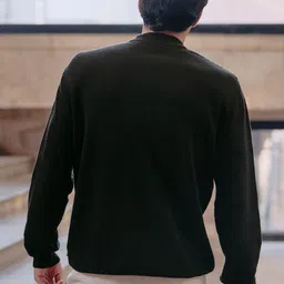 Andamen Men Self Design Round Neck Sweater image 4