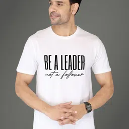 NOBLE HUSTLE Men Typography Printed Round Neck Cotton T-shirt-picture-17