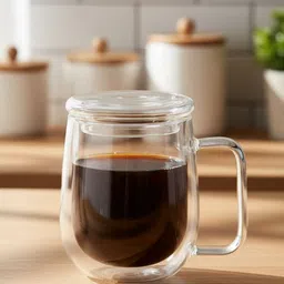 TASKHOUSE Transparent Glass Mug with Lid-picture-22