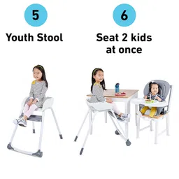 Graco Made 2 Grow 6 in 1 Convertible High Chair - Grey image 5